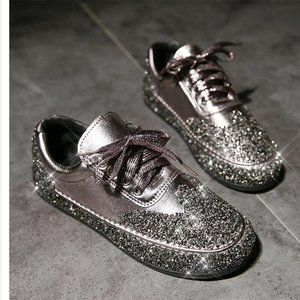 NWT Sparkling Bling Crystal Rhinestone Sneakers Athletic Sports Shoes: B…